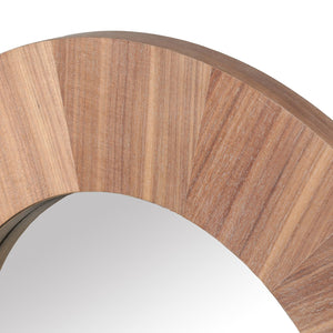 Safavieh Netta Round Wood Mirror - Elegant Home Decor Accent For Entryways, Living Rooms, And Bedrooms Walnut 4% Metal,26% Mirror,44% Cork Veneer,26% Manufactured Wood Cmi4002b