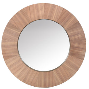 Safavieh Netta Round Wood Mirror - Elegant Home Decor Accent For Entryways, Living Rooms, And Bedrooms Walnut 4% Metal,26% Mirror,44% Cork Veneer,26% Manufactured Wood Cmi4002b