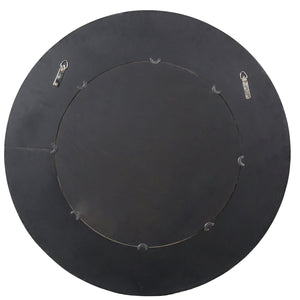 Safavieh Netta Round Wood Mirror - Elegant Home Decor Accent For Entryways, Living Rooms, And Bedrooms Black 4% Metal,26% Mirror,44% Cork Veneer,26% Manufactured Wood Cmi4002c