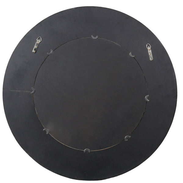 Safavieh Netta Round Wood Mirror - Elegant Home Decor Accent For Entryways, Living Rooms, And Bedrooms Black 4% Metal,26% Mirror,44% Cork Veneer,26% Manufactured Wood Cmi4002c