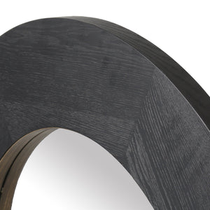 Safavieh Netta Round Wood Mirror - Elegant Home Decor Accent For Entryways, Living Rooms, And Bedrooms Black 4% Metal,26% Mirror,44% Cork Veneer,26% Manufactured Wood Cmi4002c