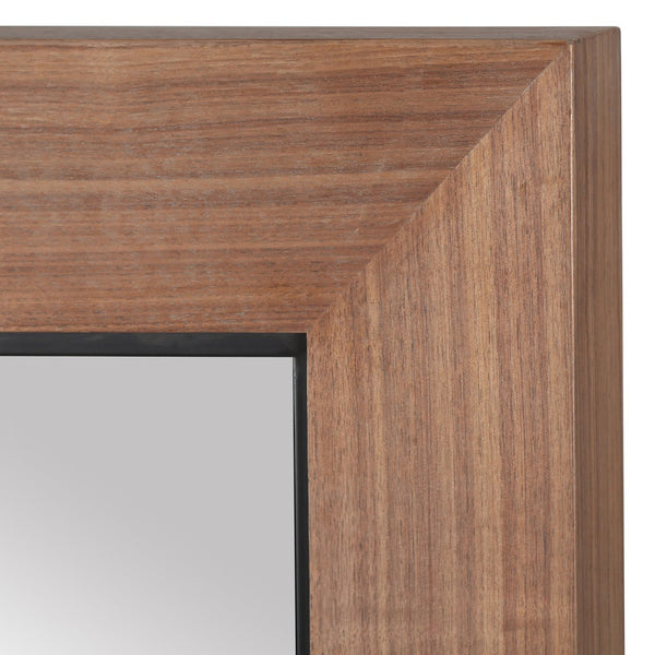 Safavieh Lacarlo Rectangle Wood Mirror In Elegant Walnut Finish – Stylish Decor For Any Home Space Walnut 7% Metal,34% Mirror,33% Cork Veneer,26% Manufactured Wood Cmi4004b