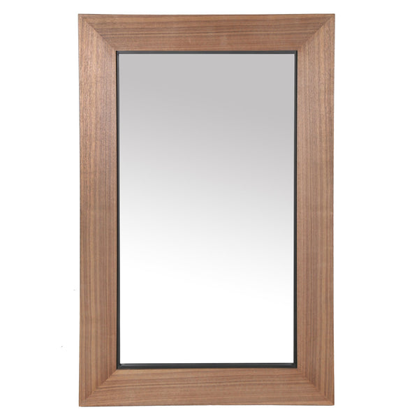Safavieh Lacarlo Rectangle Wood Mirror In Elegant Walnut Finish – Stylish Decor For Any Home Space Walnut 7% Metal,34% Mirror,33% Cork Veneer,26% Manufactured Wood Cmi4004b
