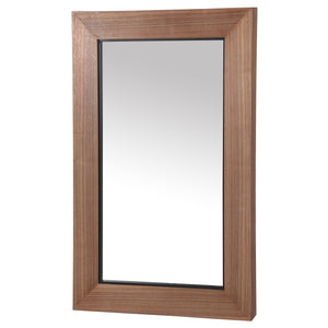 Safavieh Lacarlo Rectangle Wood Mirror In Elegant Walnut Finish – Stylish Decor For Any Home Space Walnut 7% Metal,34% Mirror,33% Cork Veneer,26% Manufactured Wood Cmi4004b