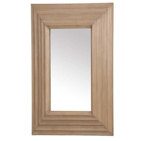 Safavieh Jilianna Rectangle Wood Mirror - Enhance Your Space With Rustic Charm And Modern Sophistication Natural 2% Metal,40% Mirror,46% Wood,12% Manufactured Wood Cmi4005a
