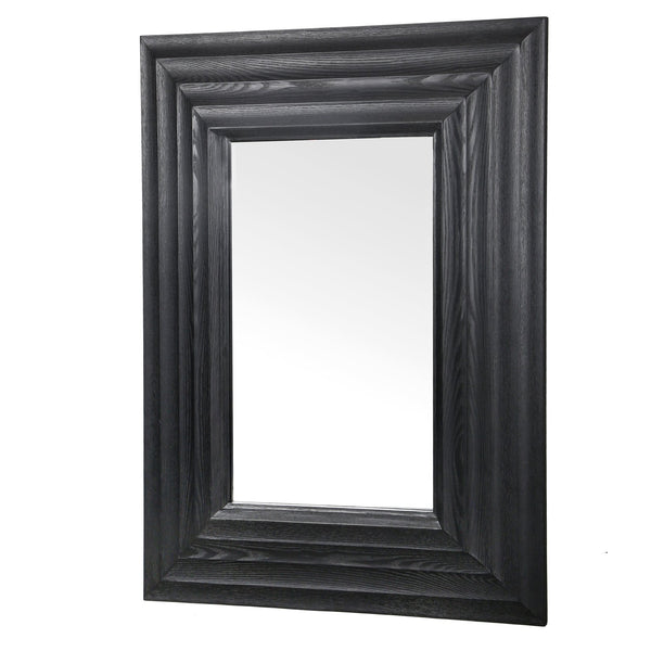 Safavieh Jilianna Rectangle Wood Mirror - Enhance Your Space With Rustic Charm And Modern Sophistication Black 2% Metal,40% Mirror,46% Wood,12% Manufactured Wood Cmi4005c