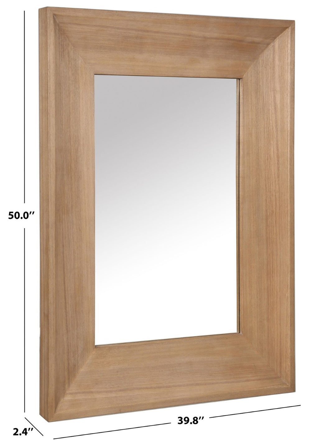 Safavieh INGALL Wood Mirror in Natural Finish - Elegant, Versatile Home Decor for Entryways and Bedrooms CMI4006A