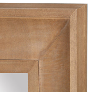 Safavieh Kaya Square Wood Mirror - Elegant Home Decor Piece To Enhance Your Space With Timeless Design Natural 1% Metal,23% Mirror,37% Cork Veneer,39% Manufactured Wood Cmi4007a