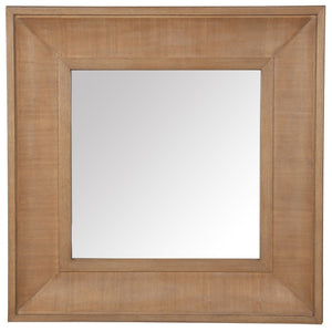 Safavieh Kaya Square Wood Mirror - Elegant Home Decor Piece To Enhance Your Space With Timeless Design Natural 1% Metal,23% Mirror,37% Cork Veneer,39% Manufactured Wood Cmi4007a