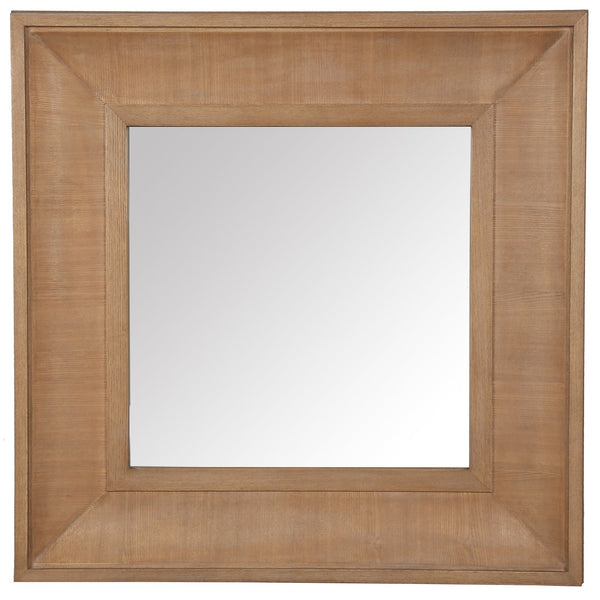 Safavieh Kaya Square Wood Mirror - Elegant Home Decor Piece To Enhance Your Space With Timeless Design Natural 1% Metal,23% Mirror,37% Cork Veneer,39% Manufactured Wood Cmi4007a