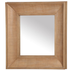 Safavieh Kaya Square Wood Mirror - Elegant Home Decor Piece To Enhance Your Space With Timeless Design Natural 1% Metal,23% Mirror,37% Cork Veneer,39% Manufactured Wood Cmi4007a