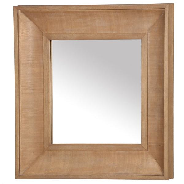 Safavieh Kaya Square Wood Mirror - Elegant Home Decor Piece To Enhance Your Space With Timeless Design Natural 1% Metal,23% Mirror,37% Cork Veneer,39% Manufactured Wood Cmi4007a
