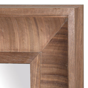 Safavieh Kaya Square Wood Mirror - Elegant Home Decor Piece To Enhance Your Space With Timeless Design Walnut 1% Metal,23% Mirror,37% Cork Veneer,39% Manufactured Wood Cmi4007b