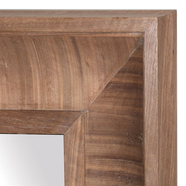 Safavieh Kaya Square Wood Mirror - Elegant Home Decor Piece To Enhance Your Space With Timeless Design Walnut 1% Metal,23% Mirror,37% Cork Veneer,39% Manufactured Wood Cmi4007b