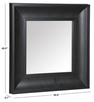 Safavieh Kaya Square Wood Mirror - Elegant Home Decor Piece To Enhance Your Space With Timeless Design Black 1% Metal,23% Mirror,37% Cork Veneer,39% Manufactured Wood Cmi4007c