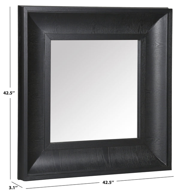 Safavieh Kaya Square Wood Mirror - Elegant Home Decor Piece To Enhance Your Space With Timeless Design Black 1% Metal,23% Mirror,37% Cork Veneer,39% Manufactured Wood Cmi4007c