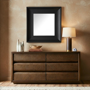 Safavieh KAYA Square Wood Mirror – Contemporary Elegance for Modern Spaces, Perfect for Any Room Decor Black CMI4007C