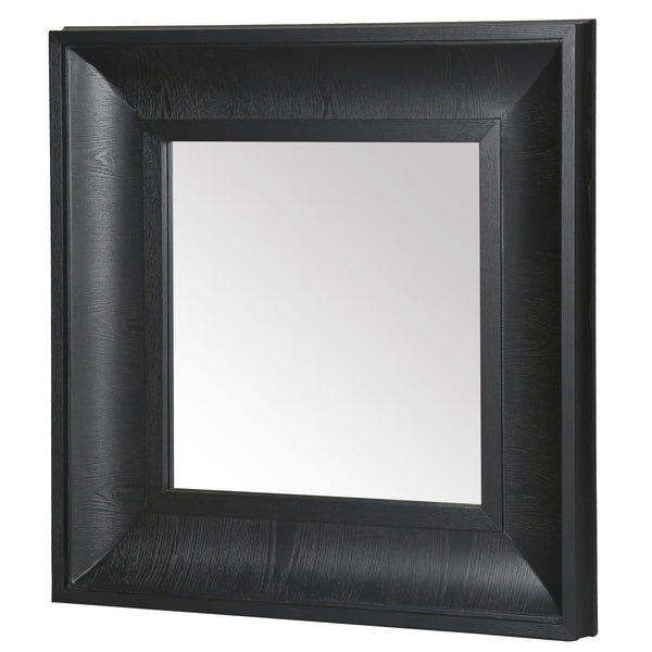 Safavieh Kaya Square Wood Mirror - Elegant Home Decor Piece To Enhance Your Space With Timeless Design Black 1% Metal,23% Mirror,37% Cork Veneer,39% Manufactured Wood Cmi4007c