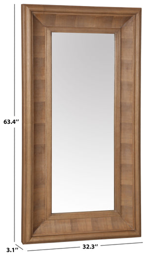Safavieh Kaya Rectangle Wood Mirror - Elegant Design To Enhance Light And Space In Any Room Décor Natural 1% Metal,22% Mirror,34% Cork Veneer,43% Manufactued Wood Cmi4008a