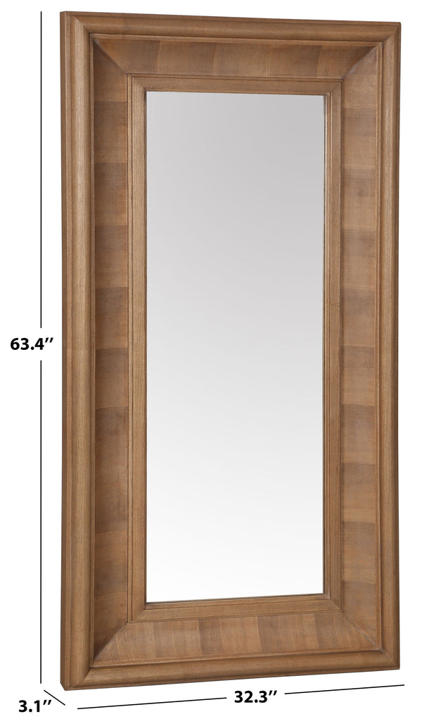 Safavieh Kaya Rectangle Wood Mirror - Elegant Design To Enhance Light And Space In Any Room Décor Natural 1% Metal,22% Mirror,34% Cork Veneer,43% Manufactued Wood Cmi4008a