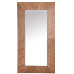 Safavieh Lacarlo Tall Rectangular Wood Mirror with Warm Walnut Finish for Bedroom or Entryway CMI4009B