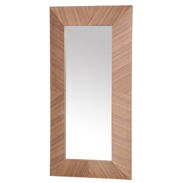 Safavieh Lacarlo Tall Rectangular Wood Mirror with Warm Walnut Finish for Bedroom or Entryway CMI4009B