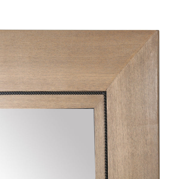 Safavieh Tenric Large Rectangle Wood Mirror - Natural Elegance For Stylish Home Décor & Versatile Design Natural 5% Metal,29% Mirror, 33% Cork Veneer,33% Manufactured Wood Cmi4012a