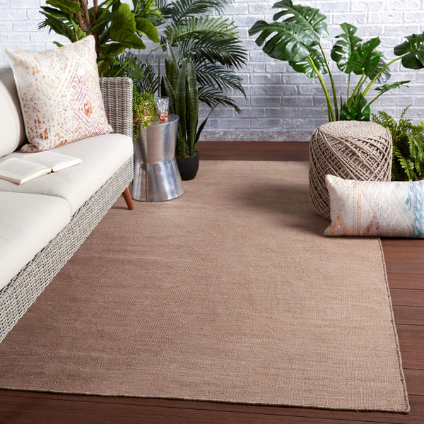 Jaipur Living Jaipur Living Sunridge Flatwoven Recycled Pet Rug Neutral Tan Indoor Outdoor Patio Tan 4'X6' RUG149527