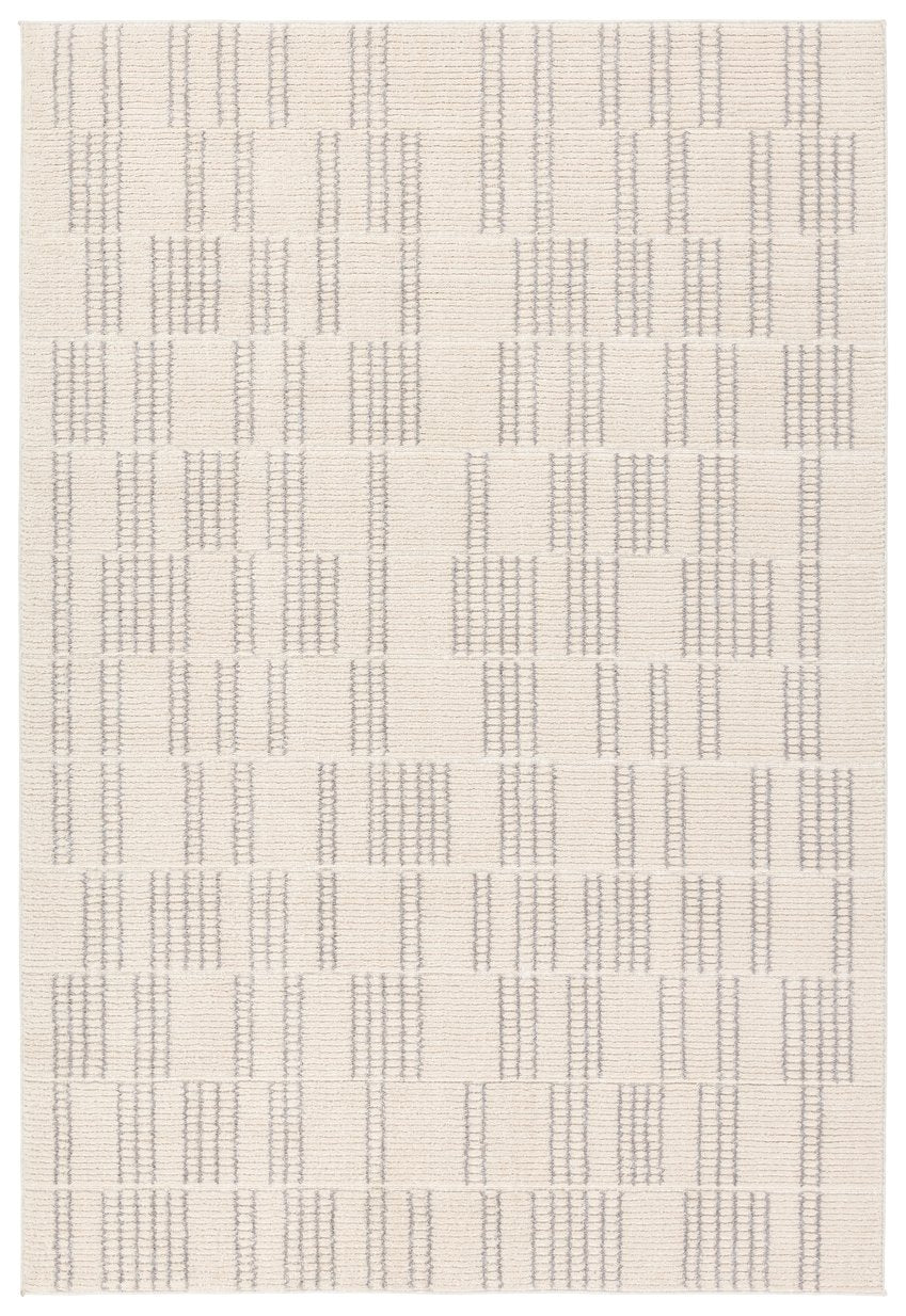 Jaipur Living Composure Assurance Cmp01 Powerloomed Machinemade 100% Polyester Lines Geometric Indoor Rug Ivory 100% Polyester Rug162315