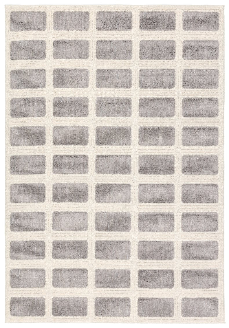 Jaipur Living Composure Deverell Cmp03 Powerloomed Machinemade 100% Polyester Geometric Geometric Indoor Rug Gray, Cream 100% Polyester Rug162296