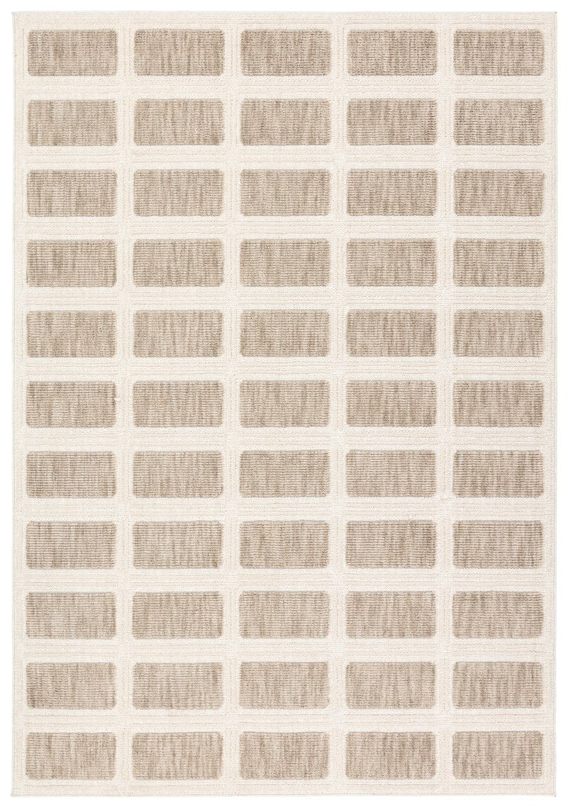 Jaipur Living Composure Deverell Cmp04 Powerloomed Machinemade 100% Polyester Geometric Geometric Indoor Rug Tan, Cream 100% Polyester Rug162288