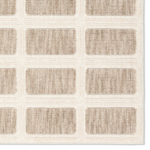 Jaipur Living Composure Deverell Cmp04 Powerloomed Machinemade 100% Polyester Geometric Geometric Indoor Rug Tan, Cream 100% Polyester Rug162288