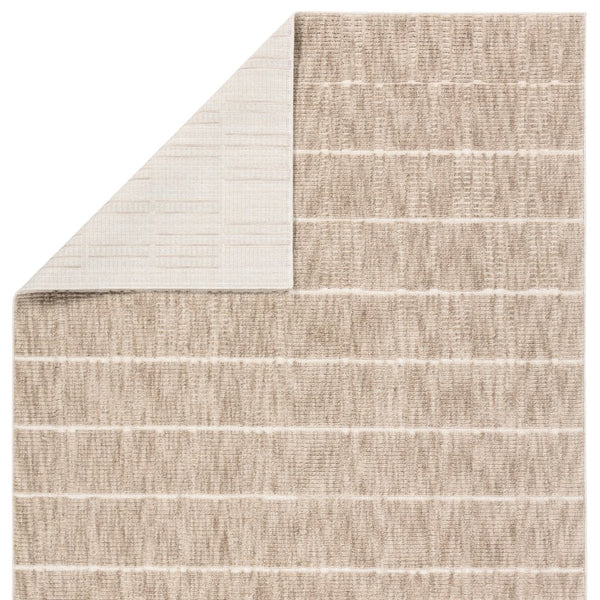 Jaipur Living Composure Assurance Cmp07 Powerloomed Machinemade 100% Polyester Lines Geometric Indoor Rug Tan, Cream 100% Polyester Rug162307