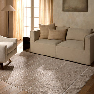 Jaipur Living Composure Assurance Cmp07 Powerloomed Machinemade 100% Polyester Lines Geometric Indoor Rug Tan, Cream 100% Polyester Rug162307