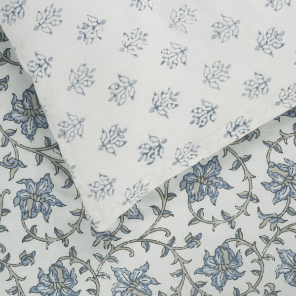 Safavieh Floral Block Print Cotton Comforter Set Reversible Garden Inspired Bedding for King Beds King/Cal King CMT2000A-K