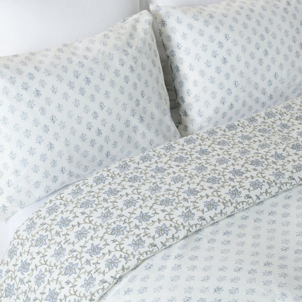 Safavieh Floral Block Print Cotton Comforter Set Reversible Garden Inspired Bedding for King Beds King/Cal King CMT2000A-K