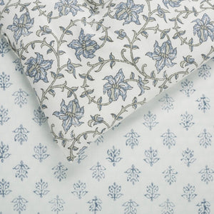 Safavieh Floral Block Print Cotton Comforter Set Reversible Garden Inspired Bedding for King Beds King/Cal King CMT2000A-K