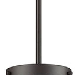 Thomas Lighting Beckett Globe Pendant Light Oil Rubbed Bronze Modern Fixture for Kitchen or Dining 12 inches White CN120041