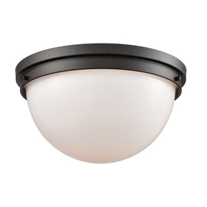 Thomas Lighting Beckett Two Globe Flush Mount Light Oil Rubbed Bronze Frame for Hallways and Bedrooms CN120231