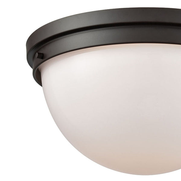 Thomas Lighting Beckett Two Globe Flush Mount Light Oil Rubbed Bronze Frame for Hallways and Bedrooms CN120231