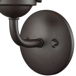 Thomas Lighting Beckett Globe Wall Sconce Oil Rubbed Bronze Clear Glass Ambient Bathroom Light 1-Light Sconce CN129121