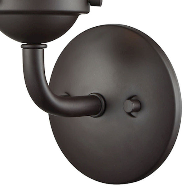 Thomas Lighting Beckett Globe Wall Sconce Oil Rubbed Bronze Clear Glass Ambient Bathroom Light 1-Light Sconce CN129121