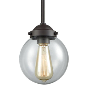Thomas Lighting Beckett Globe Pendant Light Oil Rubbed Bronze Modern Fixture for Kitchen or Dining 6 inches Clear CN129151