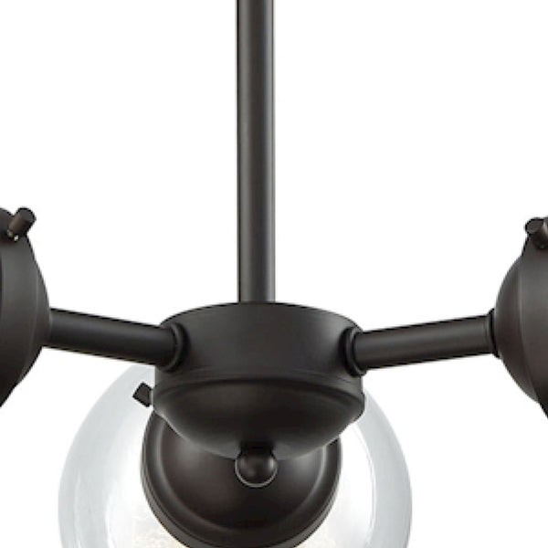 Thomas Lighting Beckett Three Light Chandelier with Globe Shades in Oil Rubbed Bronze for Modern Rooms CN129321