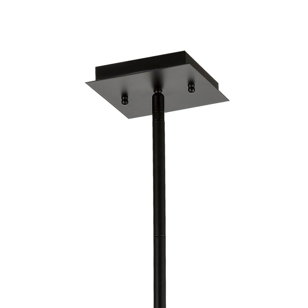 Thomas Lighting Williamsport Three Light Chandelier Brushed Metal Minimalist Dining Entryway Ceiling Fixture Bronze 17'' Wide 8-Light CN150881