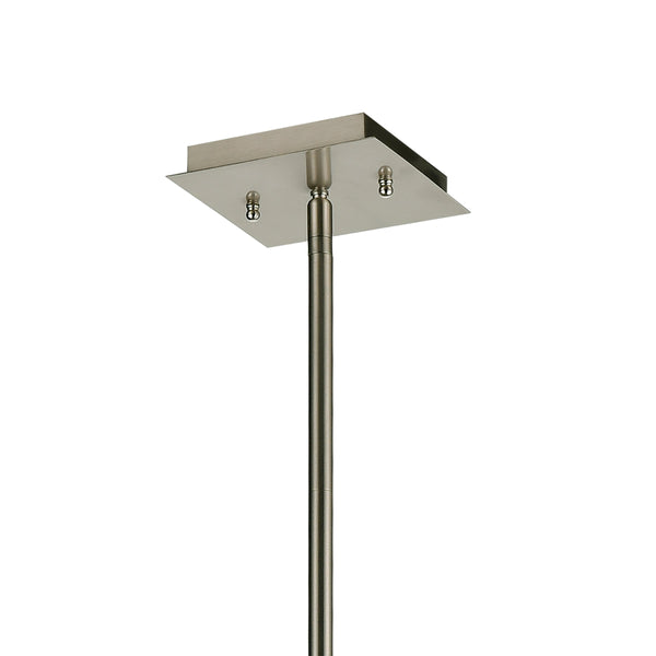 Thomas Lighting Williamsport Three Light Chandelier Brushed Metal Minimalist Dining Entryway Ceiling Fixture Nickel 17'' Wide 8-Light CN150882