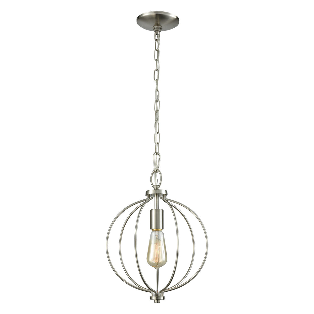 Thomas Lighting Williamsport Single Bulb Metal Mini Pendant Light for Kitchen or Entryway Spaces Bronze 8 inches CN250151