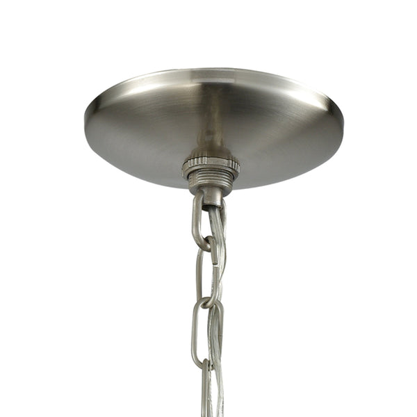 Thomas Lighting Williamsport Single Bulb Metal Mini Pendant Light for Kitchen or Entryway Spaces Nickel 11 inches CN15712