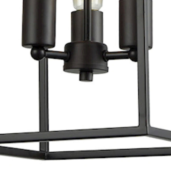 Thomas Lighting Williamsport Three Light Chandelier Brushed Metal Minimalist Dining Entryway Ceiling Fixture Bronze 10'' Wide 3-Light CN15831
