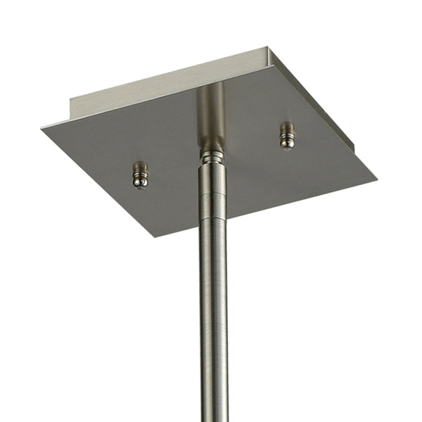 Thomas Lighting Williamsport Three Light Chandelier Brushed Metal Minimalist Dining Entryway Ceiling Fixture Nickel 14'' Wide 6-Light CN15862
